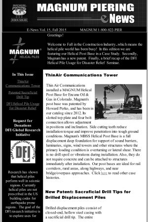 Fall 2015 Newsletter