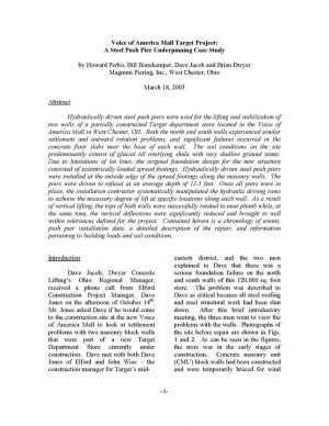 Voice of America Mall Target Project: A Steel Push Pier Underpinning Case Study - Magnum Piering